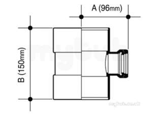 Osma Above Ground Drainage -  4s583b Black Osma 4 Inch 32mm Singlee Solv Boss