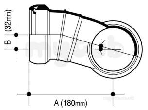 Osma Above Ground Drainage -  4s603w Whte Osma 110mm 15.5d Left Hand Mnfld Br
