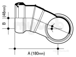 Wavin Certus Products -  Wc Manifold Branch 23 Right Hand Cwc614w