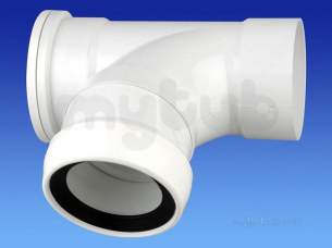 Osma Above Ground Drainage -  4s614 White Osma 110mm 23d Right Hand Mnfld Br