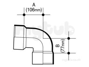 Wavin Certus Products -  Wavin 110mm Sw/s Wc Conn 87.5 Cwc745w