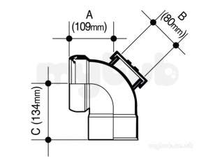 Wavin Certus Products -  110mm Sw/s Acc Wc Conn 90 Cwc762w