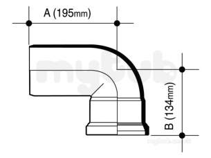Osma Above Ground Drainage -  4s790w White L-t Wc Bend Wavin 4s790 W