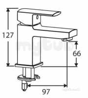 Francis Pegler Brassware -  Manta Basin Mixer And Click Waste