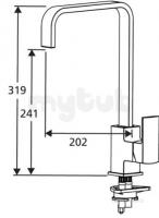 Francis Pegler Brassware -  Manta Side Action Mono Sink Mixer