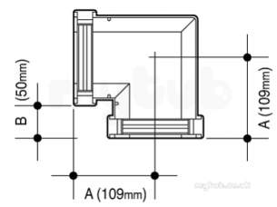 Osma Above Ground Drainage -  4t803w White Osma 4 Inch X90d Angle Sq Line