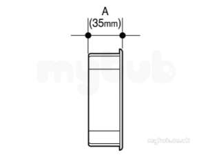 Osma Above Ground Drainage -  4t810w White Osma 4 Inch Stop-end Int Sq Line