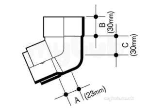 Osma Above Ground Drainage -  4t825w White Osma 2 1/4 Inch Bend Sq Line