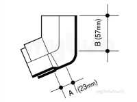 Osma Above Ground Drainage -  4t826w Pvc Squareline Spigot Bend White