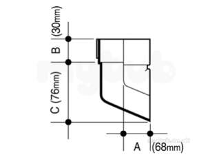Osma Above Ground Drainage -  4t832n Brown Osma 2 1/4 Inch Pipe Shoe