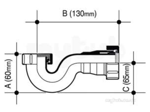 Osma Above Ground Drainage -  4v806w White Osma 11/4 Inch Shallow Bath Trap