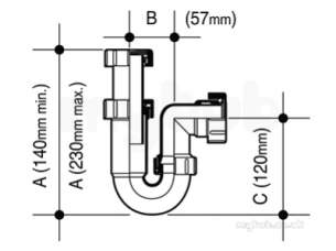 Osma Above Ground Drainage -  Osma 4v807w White 1 1/4adjust Tub Trp76
