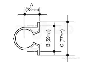 Osma Push Fit Wastes -  4w081g 32mm Pipe Bracket Bs5254 4w081 G