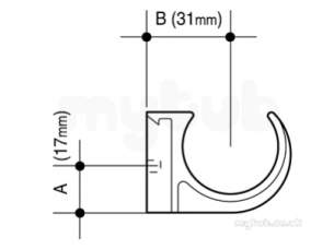 Osma Above Ground Drainage -  4z082 32mm Pipe Clip Black Abs 4z082b