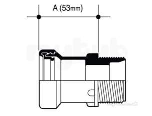 Osma Above Ground Drainage -  4z126g Grey Osma 11/4 Inch Bspt Conn
