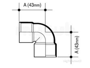 Osma Above Ground Drainage -  4z160 32mm Knuckle Bend 90 Deg Black Abs