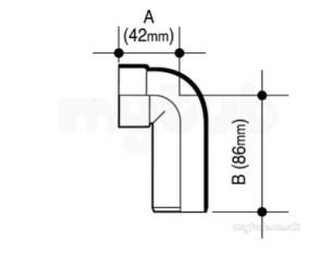 Osma Above Ground Drainage -  4z260 32mm Spigot Bend 90 Deg Black Abs