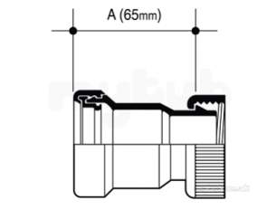 Osma Above Ground Drainage -  4z365g Grey Osma 11/4 Inch Comp Conn
