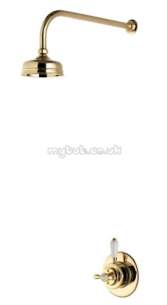 Aqualisa Showers -  Aqualisa 550.04 Aquatique 5 Inch Fixed Head Gold Plated