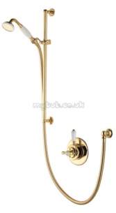 Aqualisa Showers -  Aqualisa 560.04 Aquatique Adjustable Head Gold Plated
