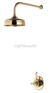 Aqualisa Showers -  Aqualisa 580.04 Aquatique 8 Inch Fixed Head Gold Plated
