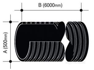 Twinwall Pipe and Fittings -  500mm S/s Pipe X 6m Unperf Plus 500tw046
