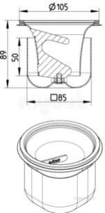 Blucher Drainage -  Removable Water Trap New 502.050.110 S