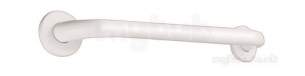 Delabie Grab and Hand Rails -  Delabie Grab Bar 32 L400 White Epoxy Stainless Steel