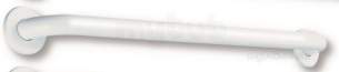 Delabie Grab and Hand Rails -  Delabie Grab Bar 32 L500 White Epoxy Stainless Steel