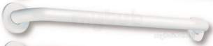 Delabie Grab and Hand Rails -  Delabie Grab Bar 32 L600 White Epoxy Stainless Steel