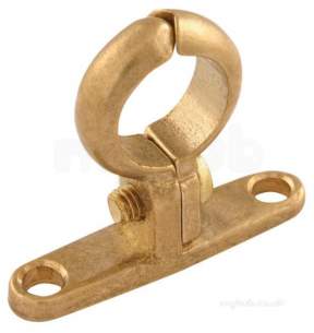 Pipe Brackets Copper brass cp and Plastic -  54mm Cast Brass Screw-on Bracket