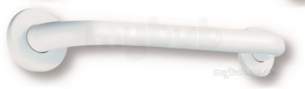 Delabie Grab and Hand Rails -  Delabie Grab Bar 32 L300 White Epoxy Stainless Steel