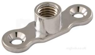 Pipe Brackets Copper brass cp and Plastic -  15-108mm M10 Chrome Plated Backplate F X M Cp