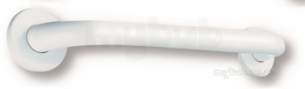 Delabie Grab and Hand Rails -  Delabie Grab Bar 25 L300 White Epoxy Stainless Steel