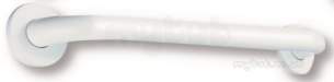 Delabie Grab and Hand Rails -  Delabie Grab Bar 25 L400 White Epoxy Stainless Steel