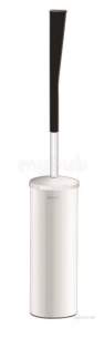 Delabie Accessories and Miscellaneous -  Delabie Wc Brush Set Floor Standing Lid Plus Ergo Handle Wht Ep St Steel