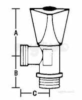 Prestex Stopcocks Gate and Check Valves -  Prestex 78 Chrome Plated Angle Stop Valve 1/2