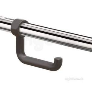 Delabie Grab and Hand Rails -  Delabie Toilet Roll Holder For Bars 32-34 Grey Nylon