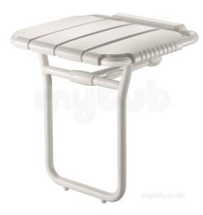Delabie Showers -  Delabie Alu Lift-up Shower Seat With Leg - Large Model