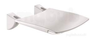 Delabie Showers -  Delabie Lift-up Comfort Shower Seat White Epoxy Stainless Steel