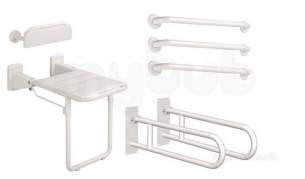 Delabie DOC M -  Delabie Doc M Shower Pack With Lift-up Shower Seat W. Leg White