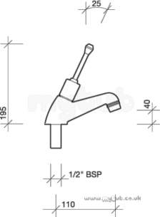 Twyfords Commercial Brassware -  Twyford Sf2103cp 1/2 Non Conc Toggle Sing Chrome Plated Sf2103cp