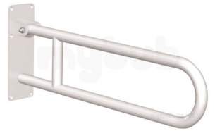 Delabie Grab and Hand Rails -  Delabie Basic Drop-down Rail 32 L760 White Epoxy