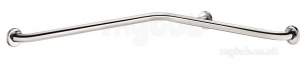 Delabie Grab and Hand Rails -  Delabie Corner Grab Bar 2 Walls 32 750x750 Polished Stainless Steel