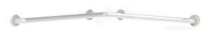 Delabie Grab and Hand Rails -  Delabie Corner Grab Bar For Shower Seat 32 White Nylon