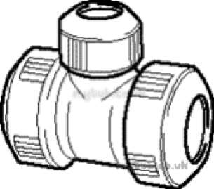 Hep2O Underfloor Heating Pipe and Fittings -  Hep20 22mm X 22mm X 15mm D/f B/red Tee Hd13