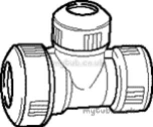 Hep2O Underfloor Heating Pipe and Fittings -  Hep20 28mm X 22mm X 22mm D/f Be Red Tee Hd14