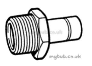 Hep2O Underfloor Heating Pipe and Fittings -  Hep20 3/4 Inch X22mmt/f Male Spigot Adpt Hx31
