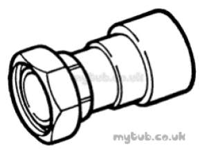 Hep2O Underfloor Heating Pipe and Fittings -  Hep20 15mm X 1/2 Inch Sline Str Tap Cn Hx25a