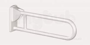 Delabie Grab and Hand Rails -  Delabie Drop-down Support Rail 32 L650 White Nylon